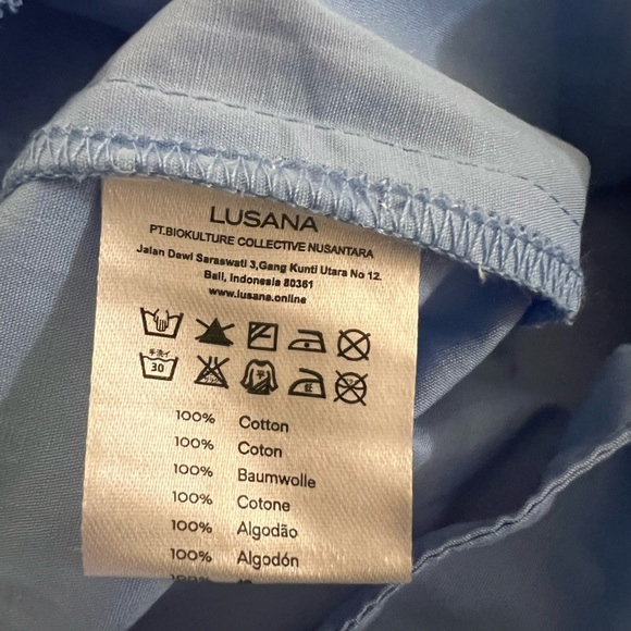 Lusana Eden Color Block Maxi Dress - Blue/Deep Indigo - Picture 11 of 11